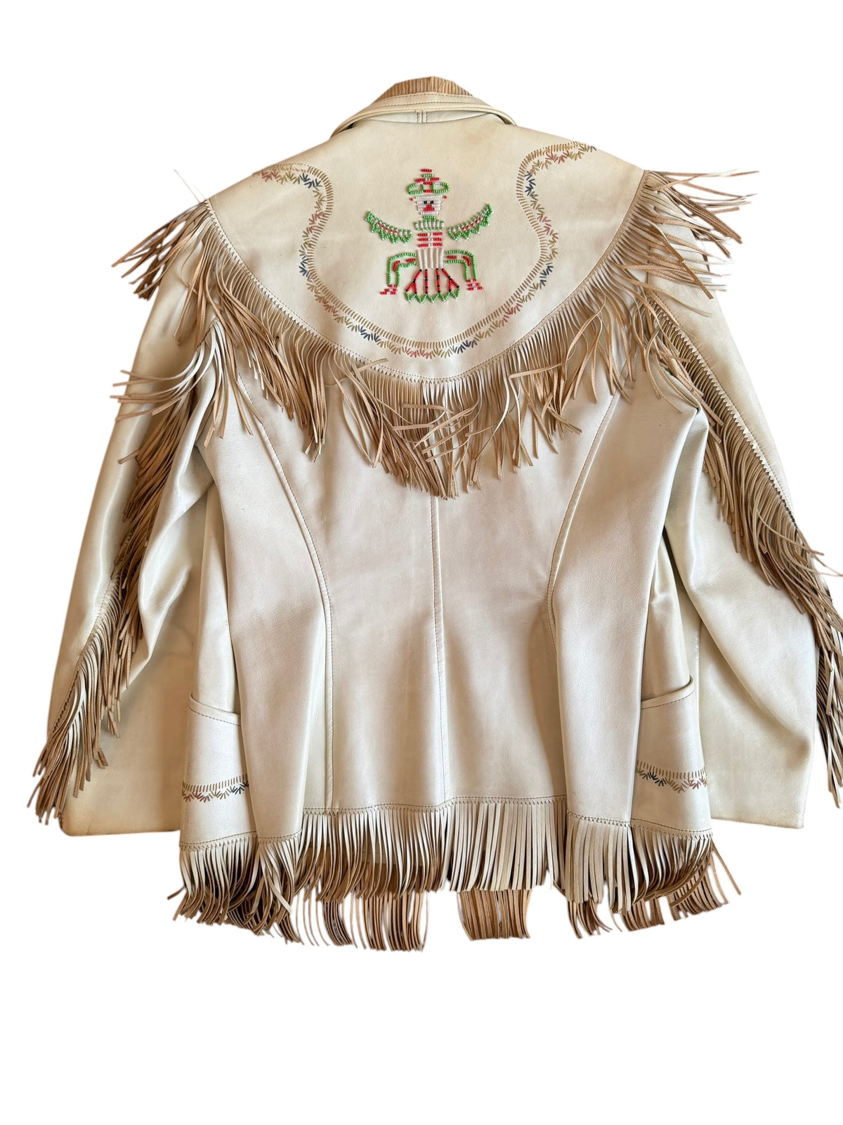Vintage Ivory Pioneer 70s Fringe Western Jacket