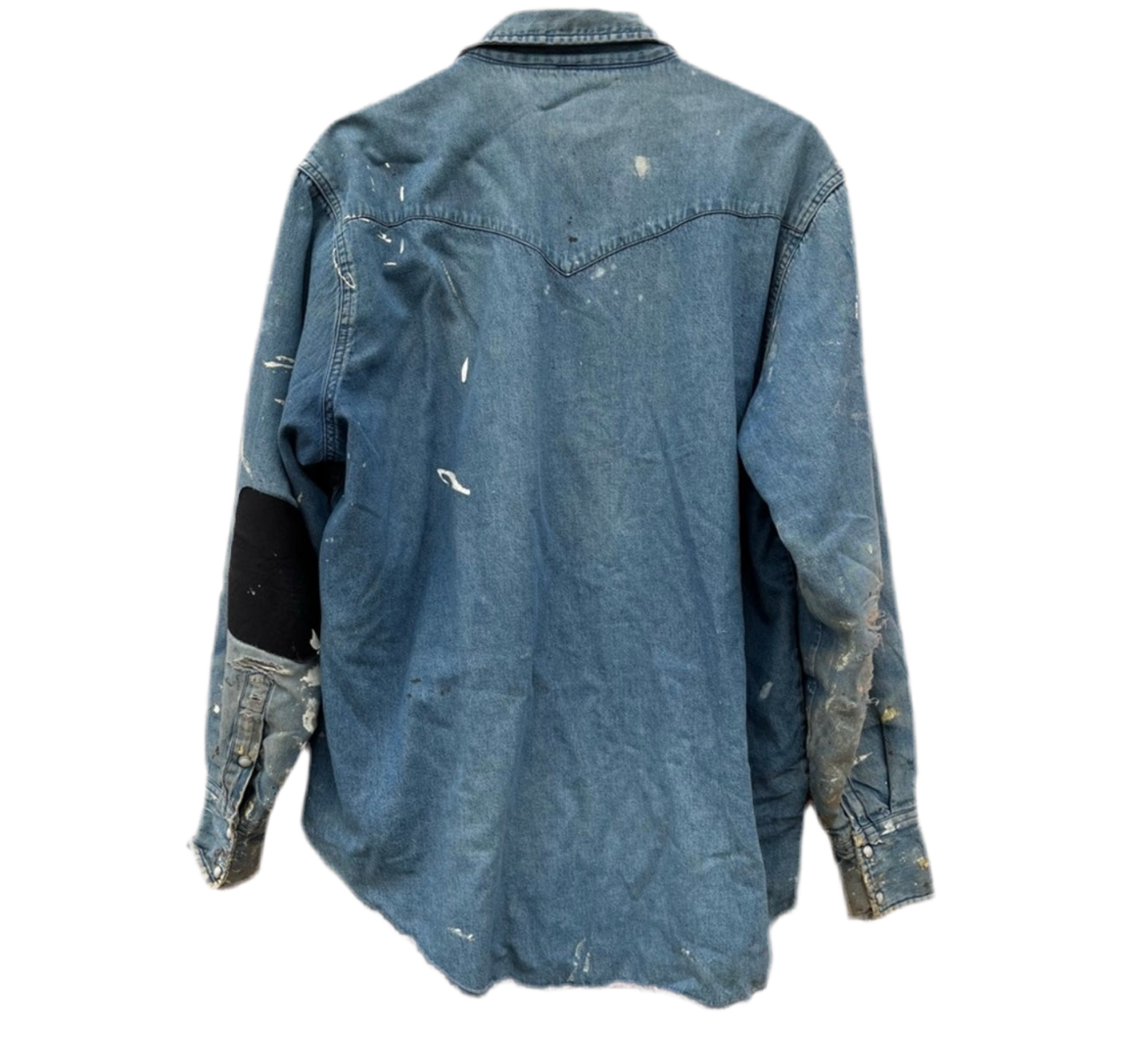 Vintage Wrangler Ranch Work Wear Distressed Snap