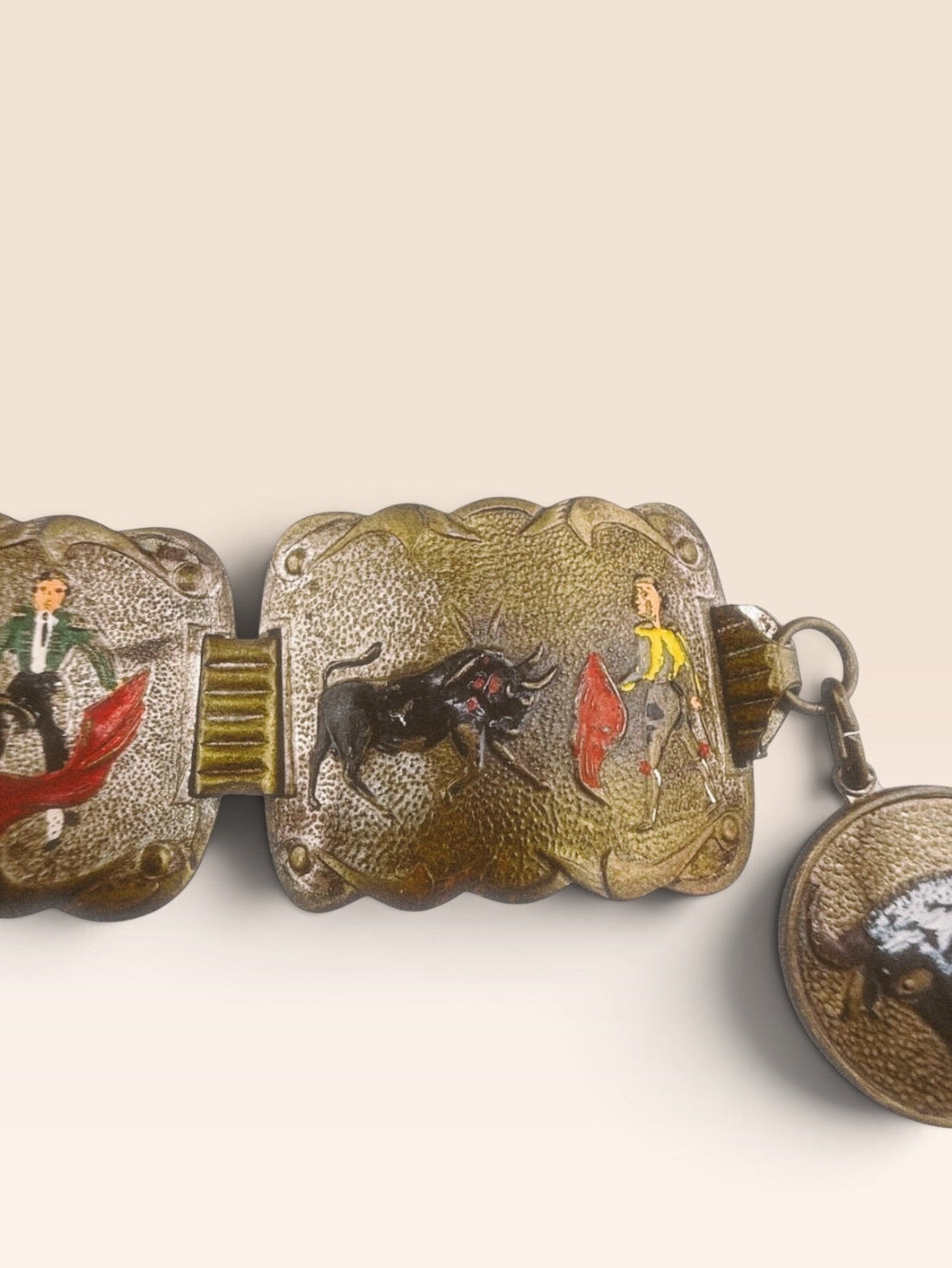 Vintage Matador Enamel Panel Bracelet