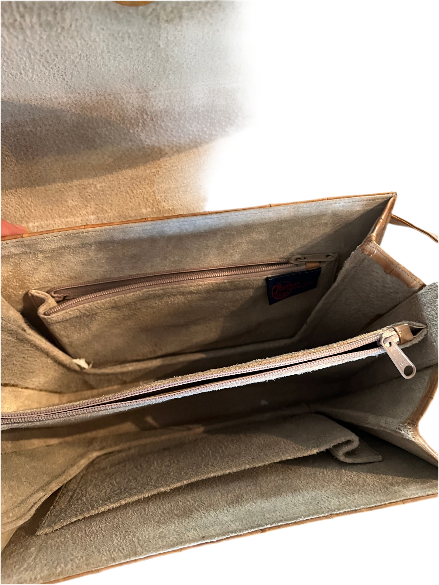 Vintage Eel & Lizard Skin Leather Box Crossbody