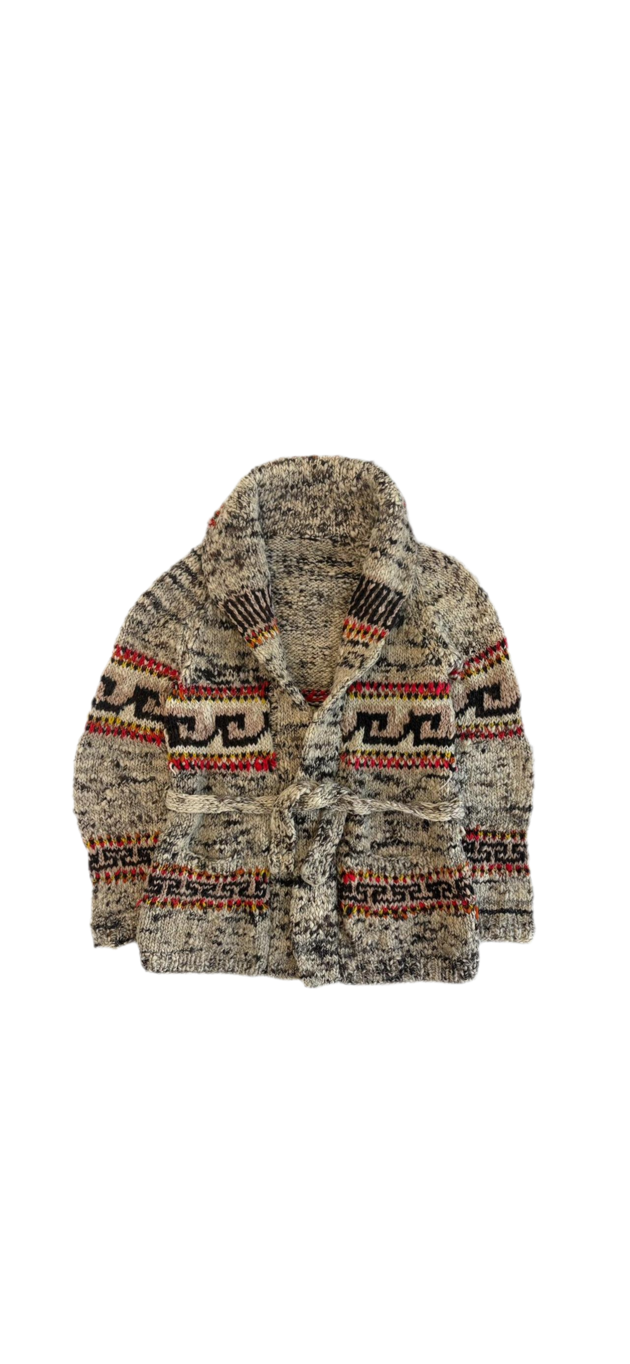 Vintage 70s Aztec Cowichan Wool Sweater