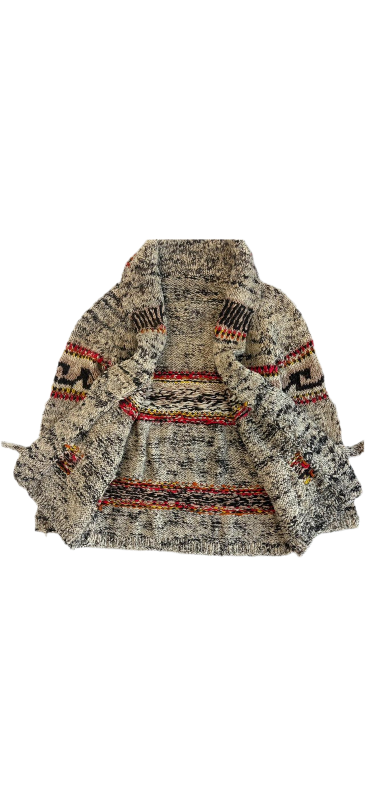 Vintage 70s Aztec Cowichan Wool Sweater
