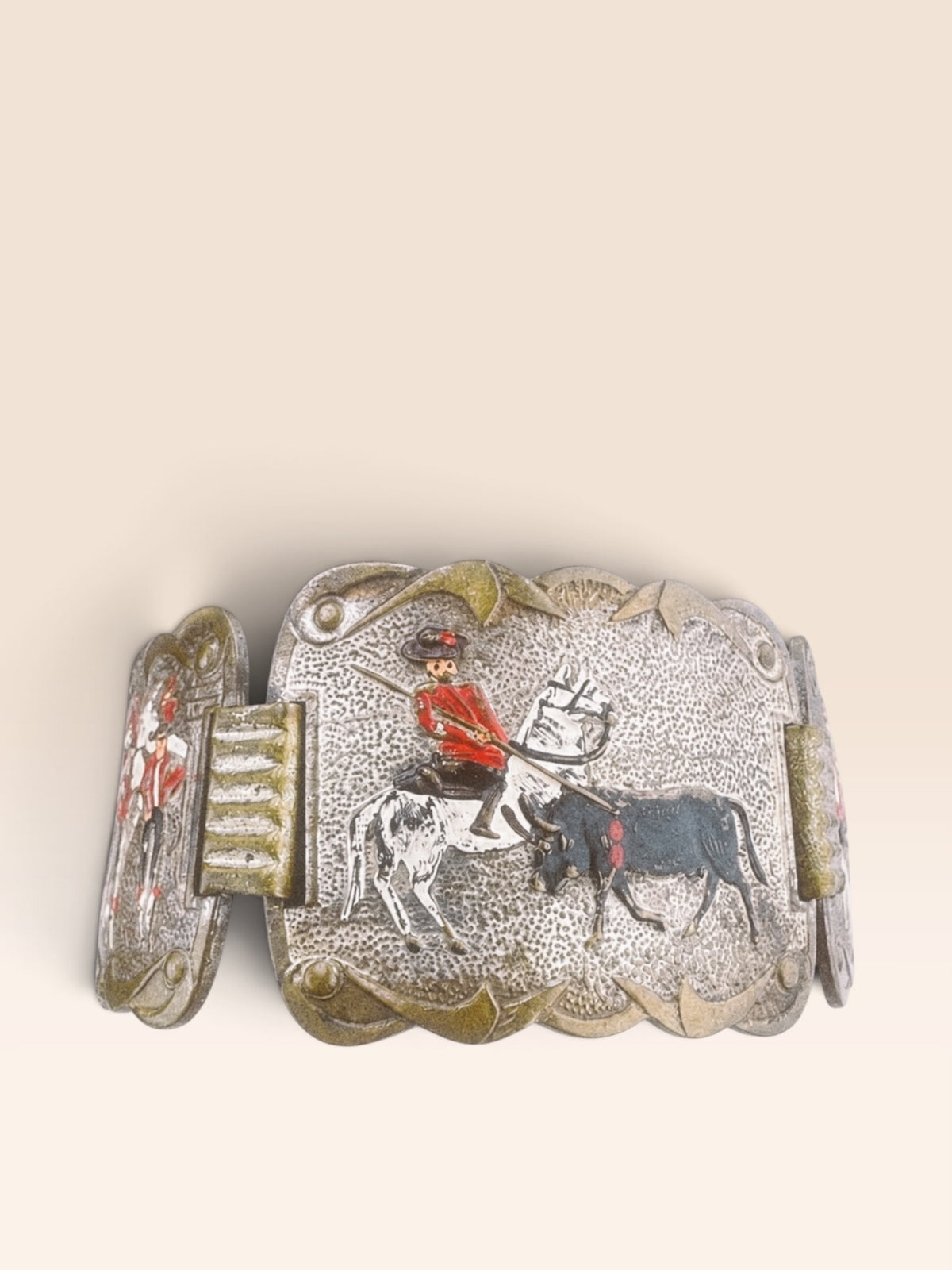 Vintage Matador Enamel Panel Bracelet