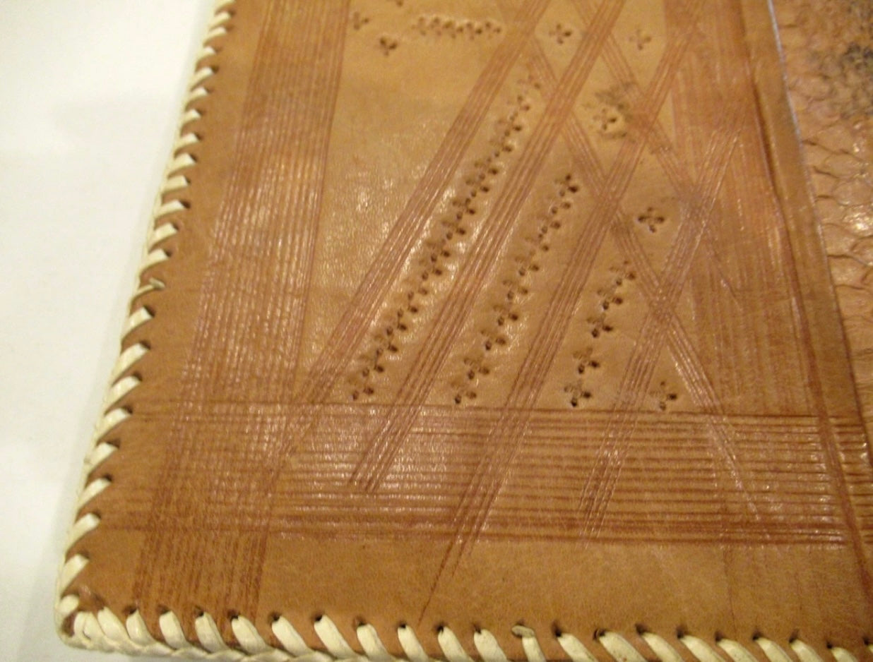 Vintage Python Leather Envelope Clutch
