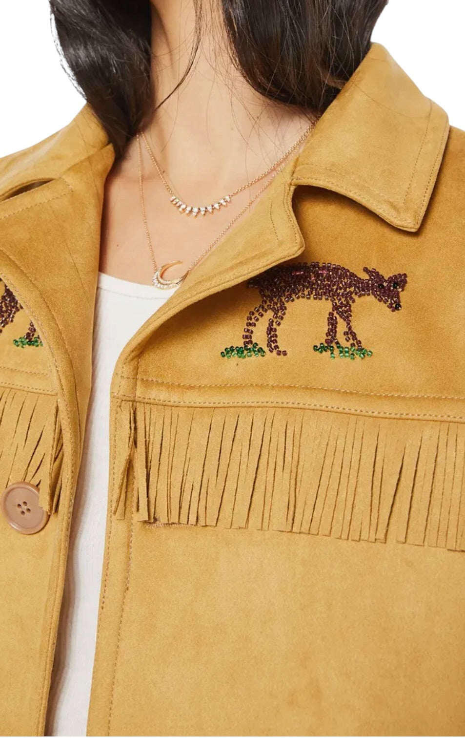 Mother Fringe Faux Jacket