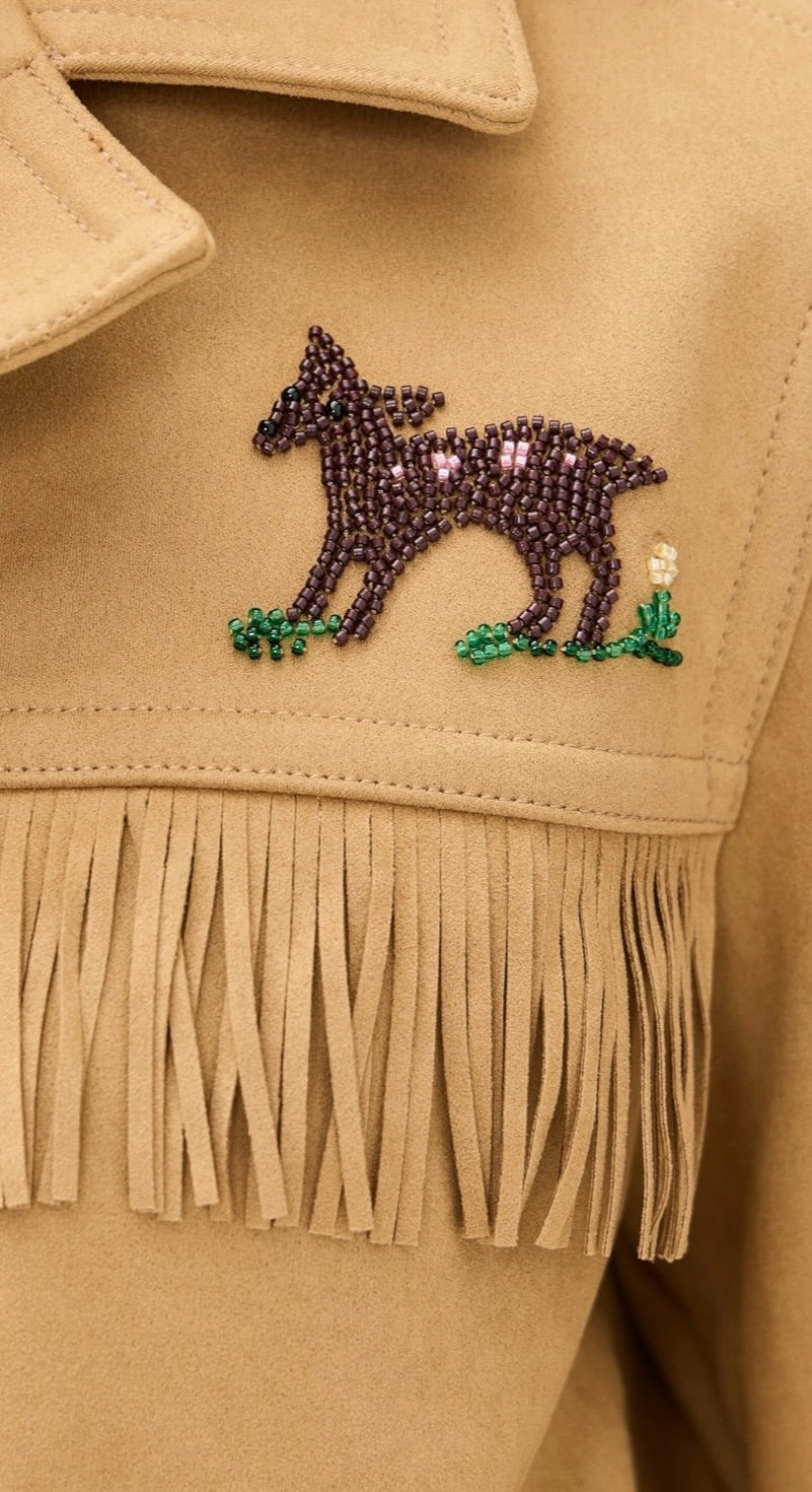 Mother Fringe Faux Jacket