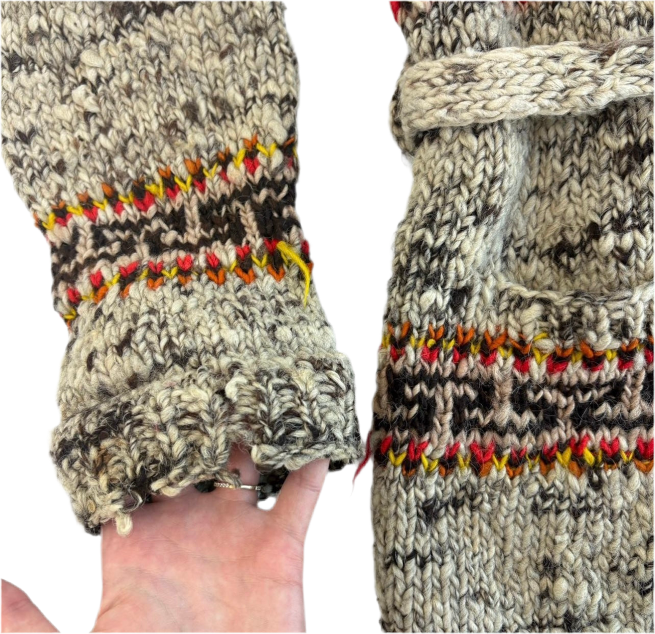 Vintage 70s Aztec Cowichan Wool Sweater