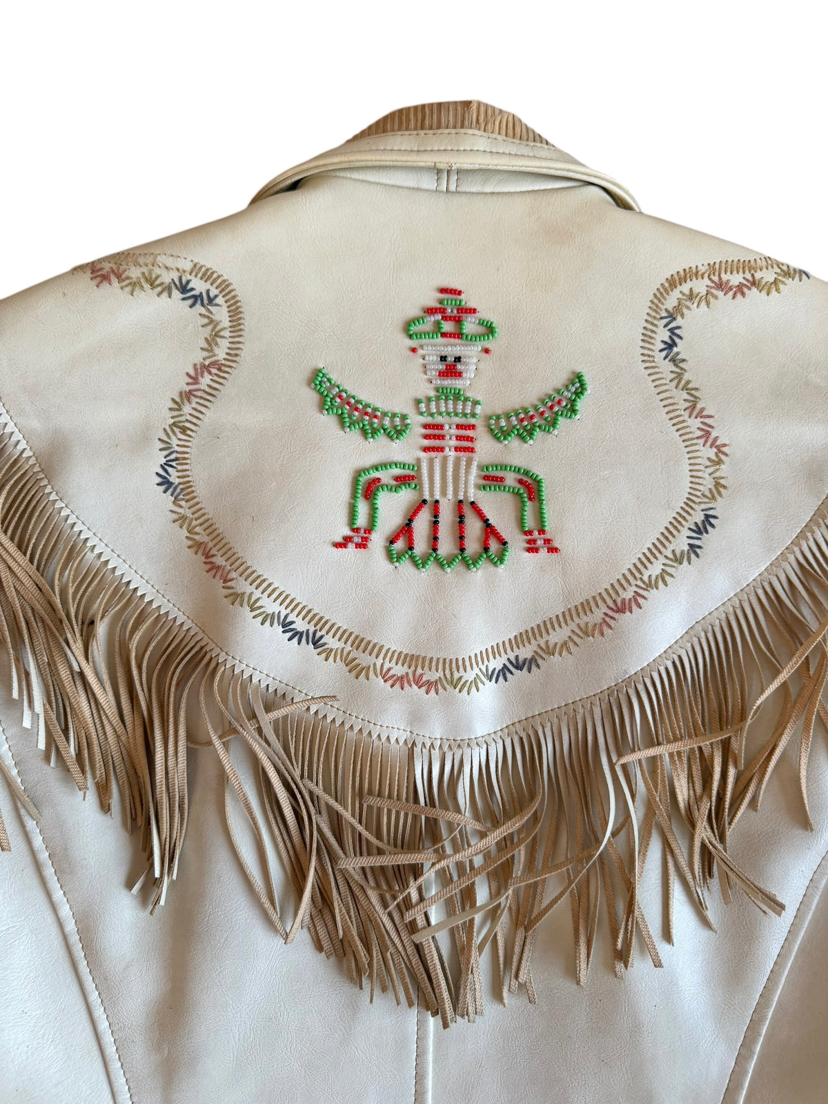 Vintage Ivory Pioneer 70s Fringe Western Jacket