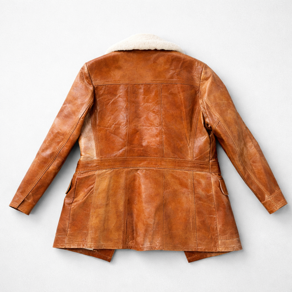 Silton 70s Sherling Men’s Leather Jacket Size 42