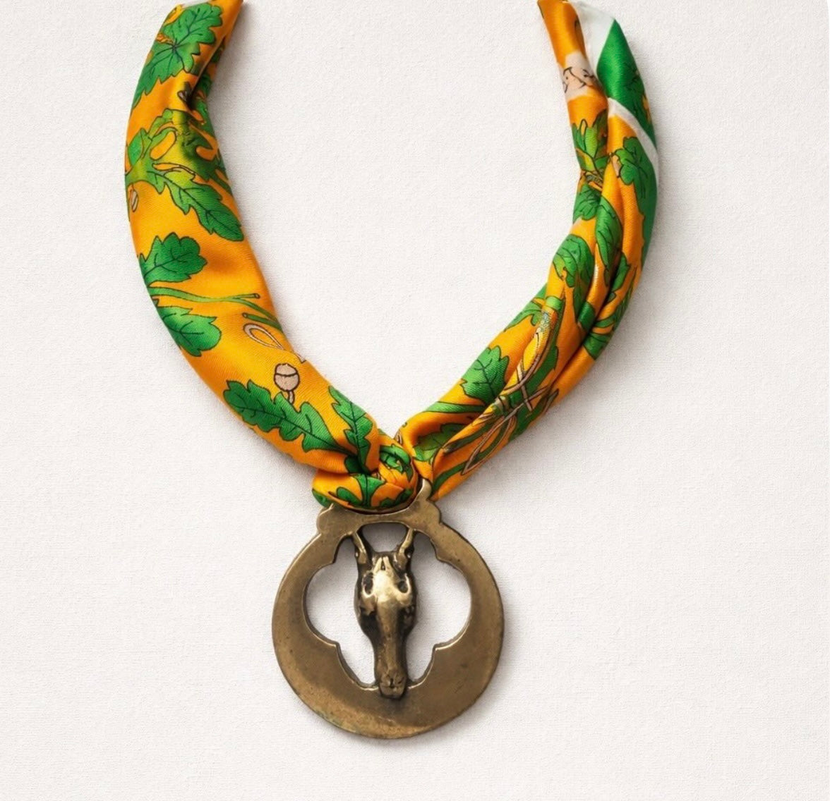 Vintage Horse Medallion Necklace