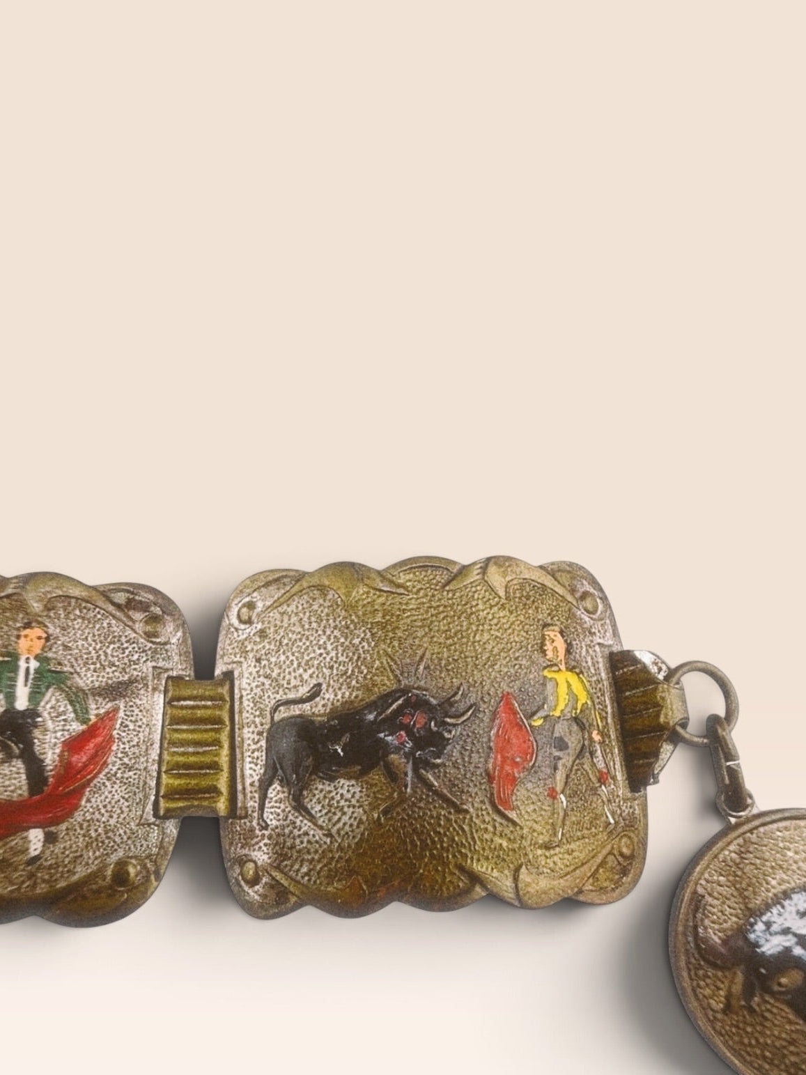 Vintage Matador Enamel Panel Bracelet